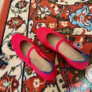 Rothy's Square Mary Jane in Lollipop Red